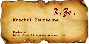 Knechtl Zsuzsanna névjegykártya